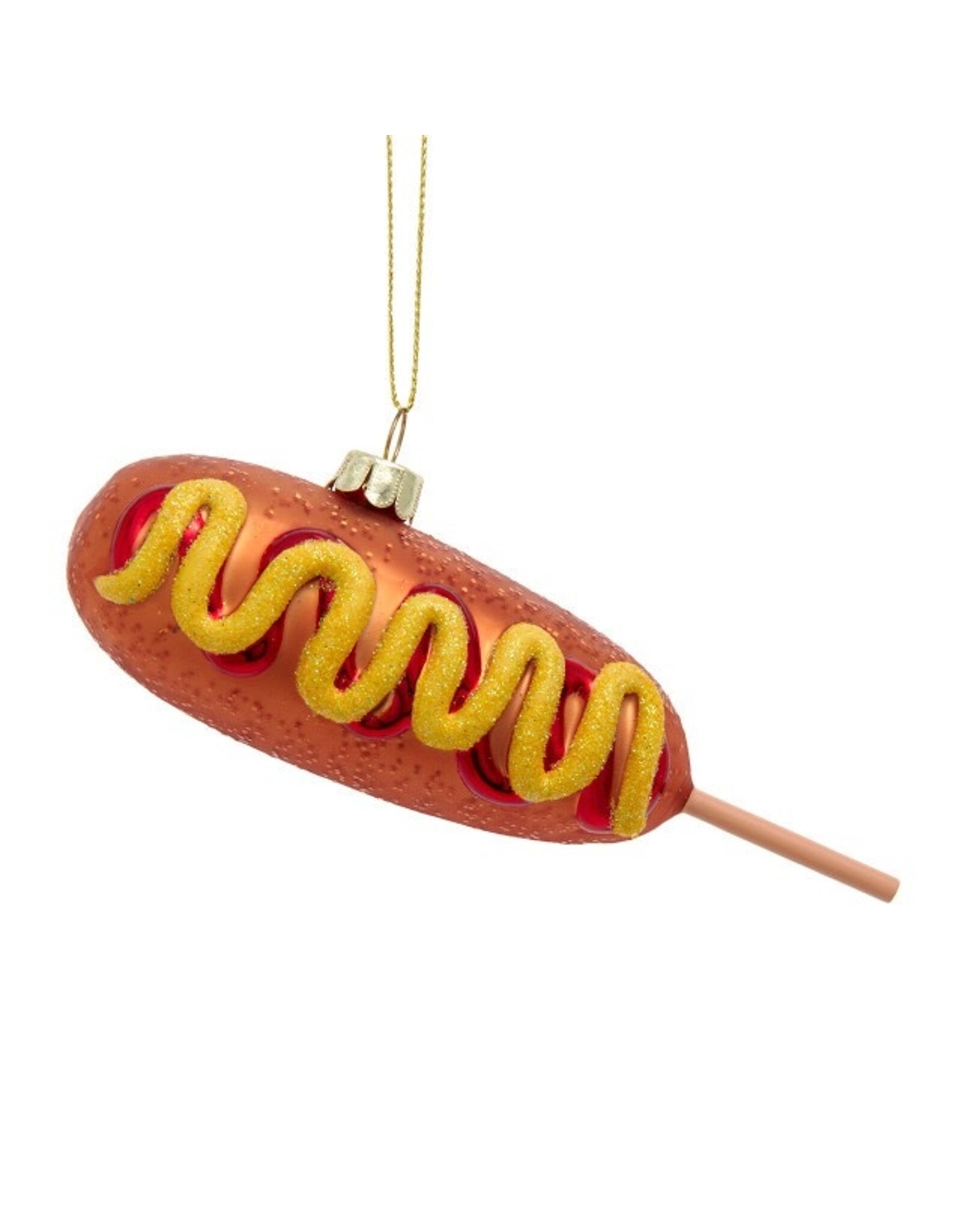 Kurt Adler Noble Gems Glass Corndog Ornament