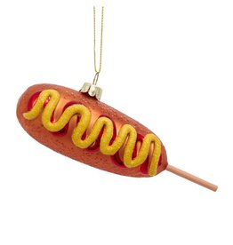 Kurt Adler Noble Gems Glass Corndog Ornament
