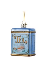 Kurt Adler Noble Gems Glass Tea Tin Container Ornament