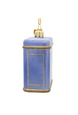 Kurt Adler Noble Gems Glass Tea Tin Container Ornament