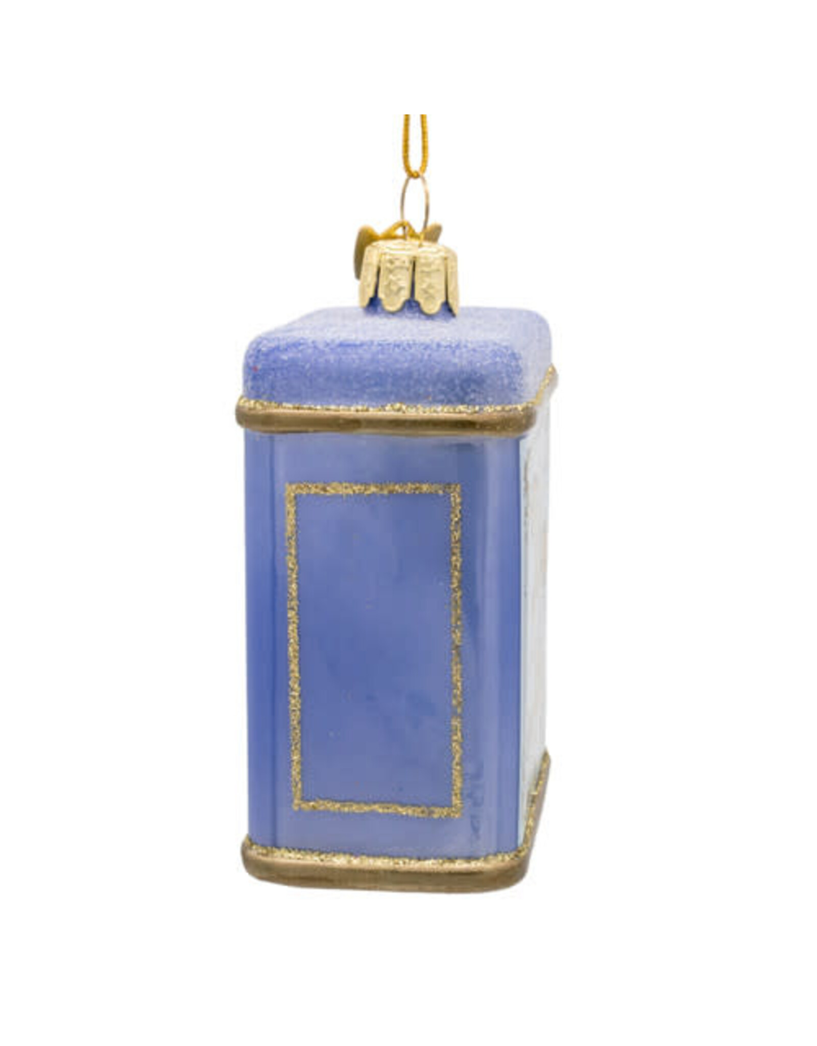 Kurt Adler Noble Gems Glass Tea Tin Container Ornament