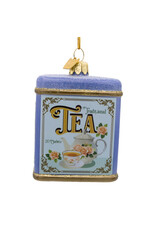 Kurt Adler Noble Gems Glass Tea Tin Container Ornament