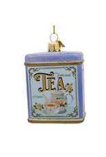 Kurt Adler Noble Gems Glass Tea Tin Container Ornament
