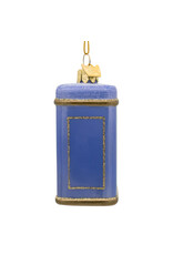 Kurt Adler Noble Gems Glass Tea Tin Container Ornament