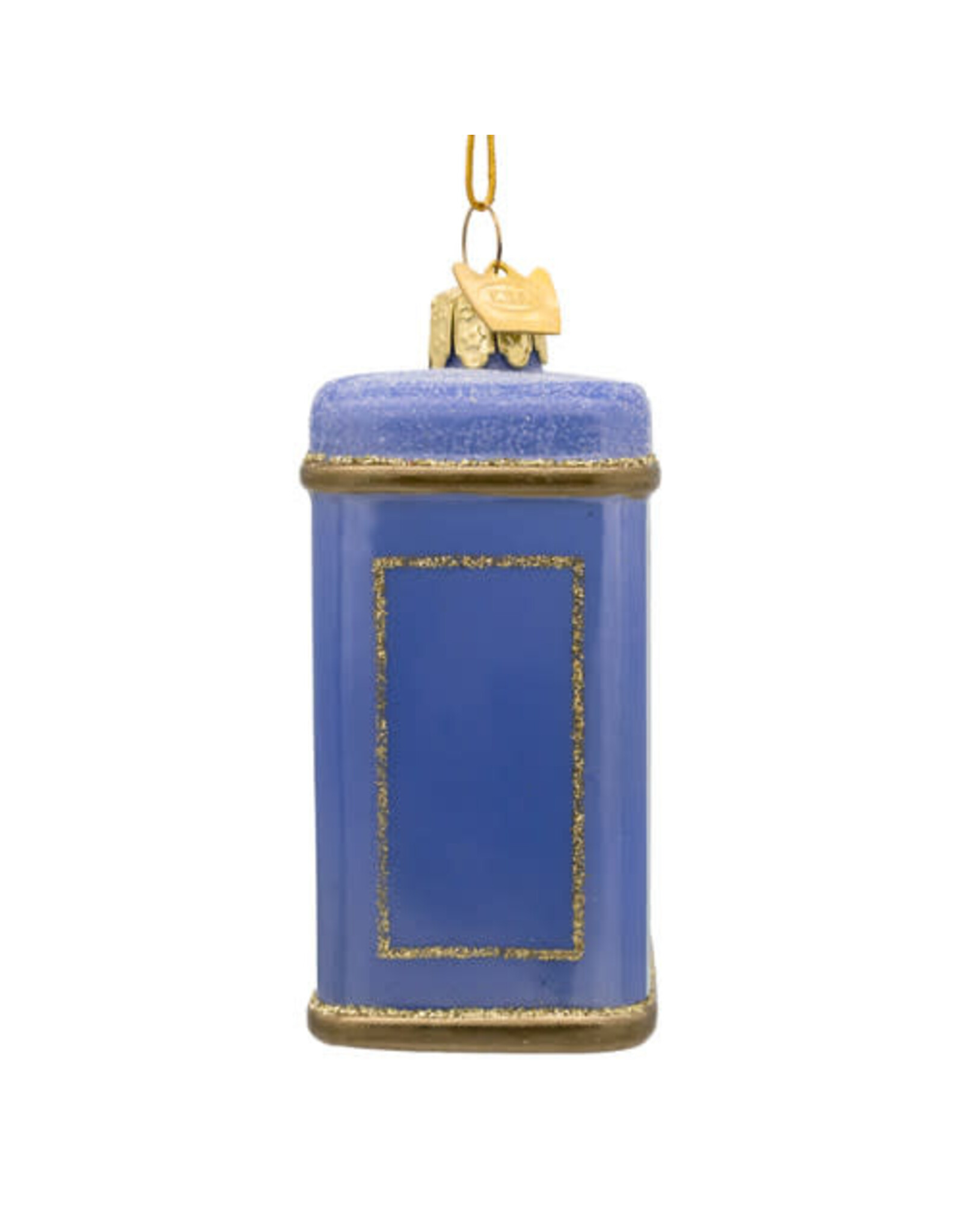 Kurt Adler Noble Gems Glass Tea Tin Container Ornament