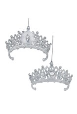 Kurt Adler Royal Princess Tierra Crown Ornaments 4 Inch 2 Asst Acrylic