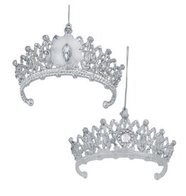 Kurt Adler Royal Princess Tierra Crown Ornaments 4 Inch 2 Asst Acrylic
