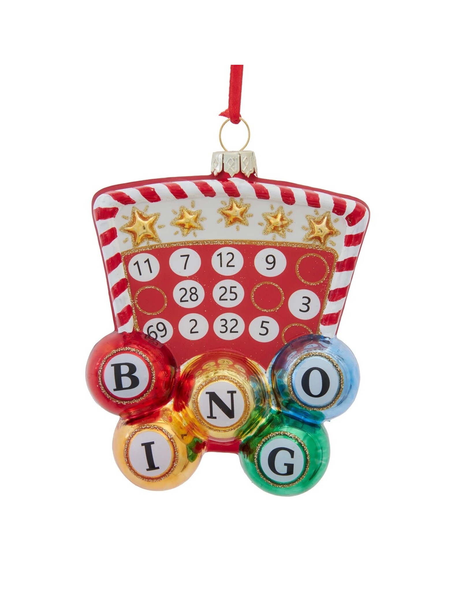Kurt Adler Bingo Game Glass Ornament