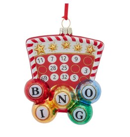 Kurt Adler Bingo Game Glass Ornament