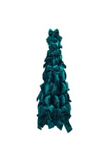 Kurt Adler Bow Tree w Diamond Gemstones 19 Inch Dark Green