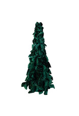 Kurt Adler Bow Tree w Diamond Gemstones 19 Inch Dark Green