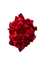Kurt Adler Bow Tree w Diamond Gemstones 19 Inch Burgundy