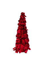 Kurt Adler Bow Tree w Diamond Gemstones 19 Inch Burgundy