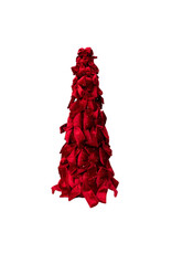 Kurt Adler Bow Tree w Diamond Gemstones 15 Inch Burgundy