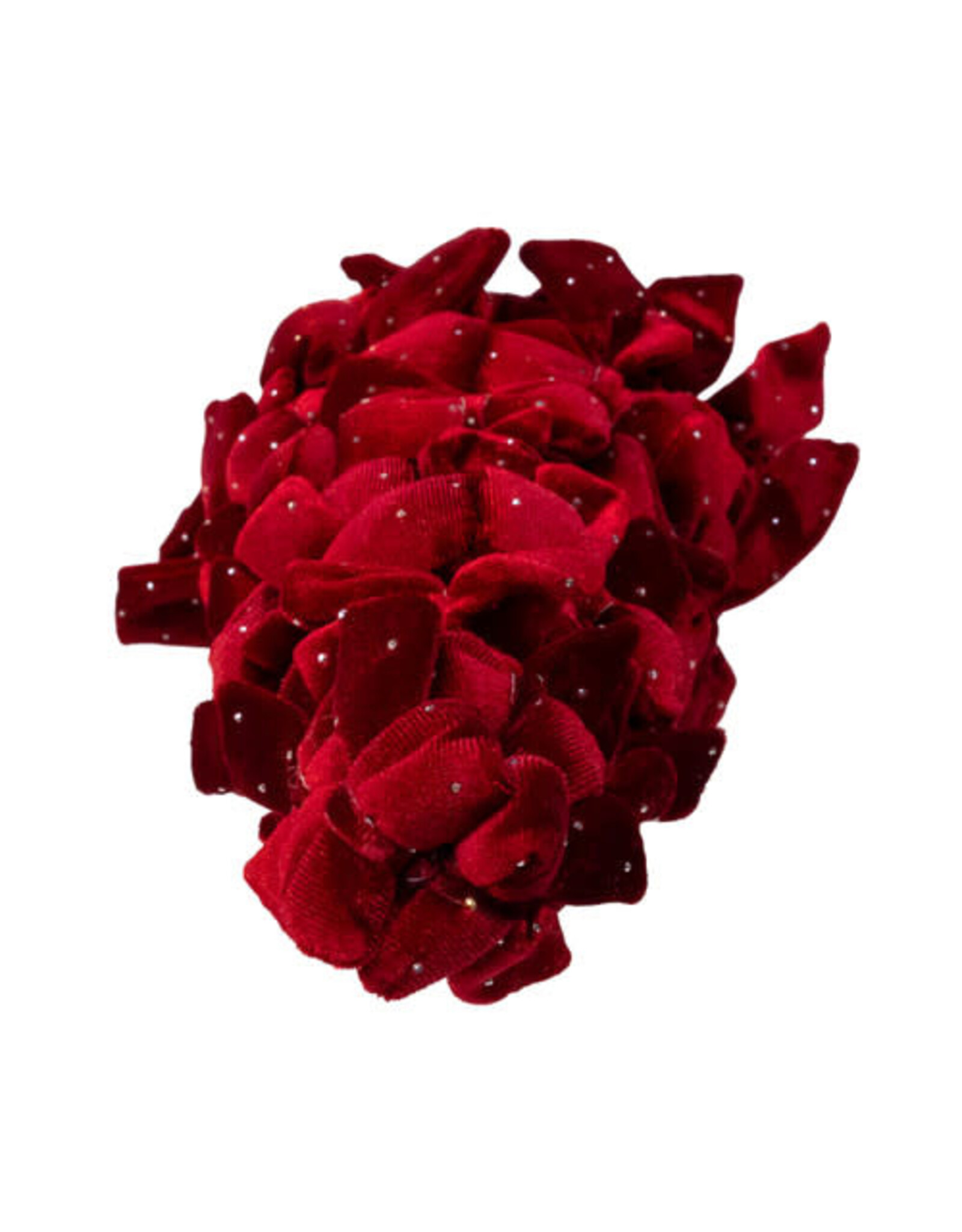 Kurt Adler Bow Tree w Diamond Gemstones 15 Inch Burgundy