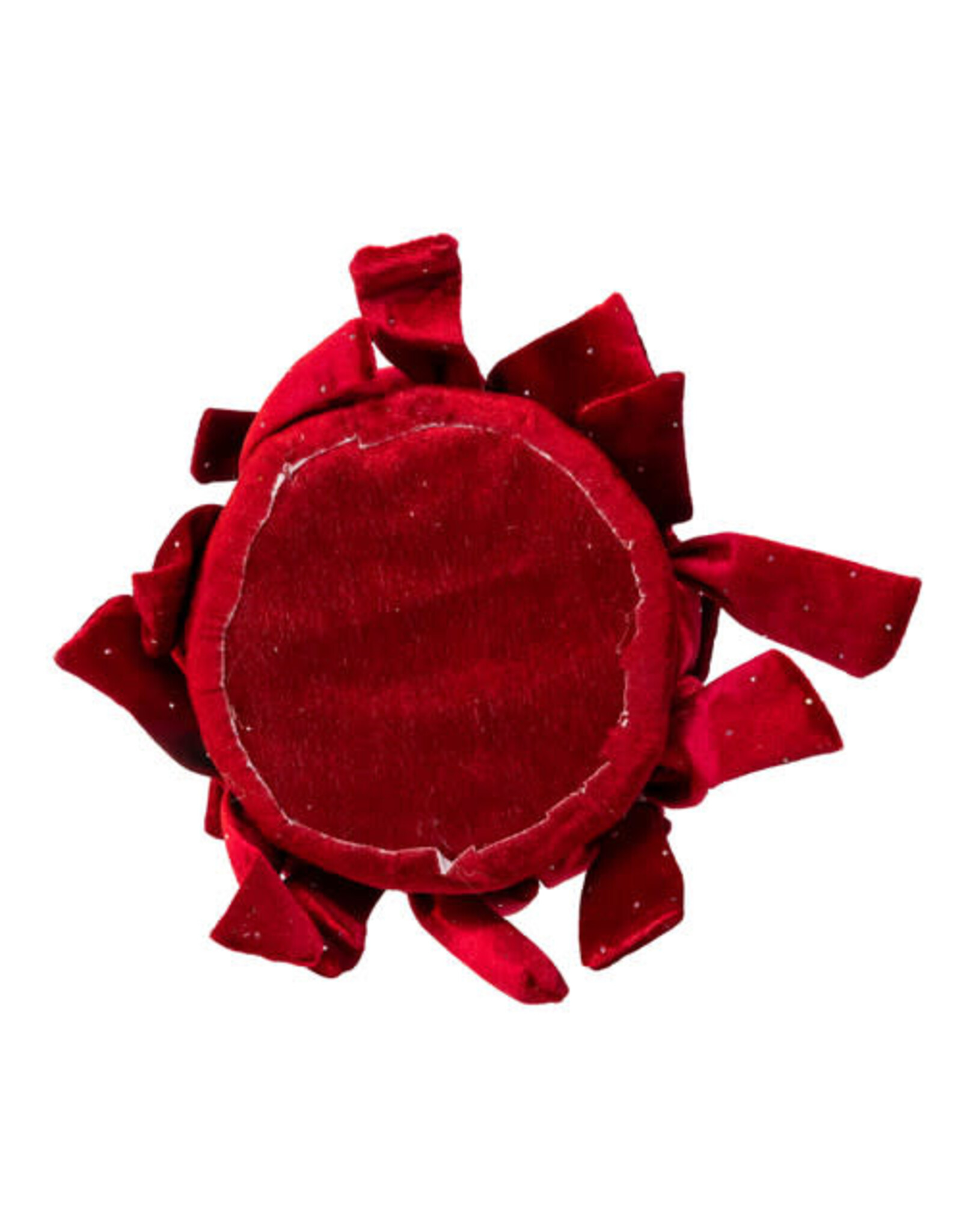 Kurt Adler Bow Tree w Diamond Gemstones 15 Inch Burgundy