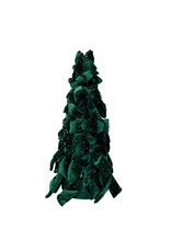 Kurt Adler Bow Tree w Diamond Gemstones 15 Inch Dark Green