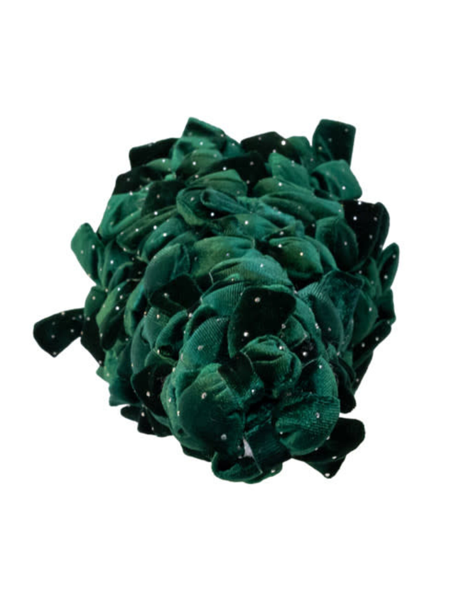 Kurt Adler Bow Tree w Diamond Gemstones 15 Inch Dark Green