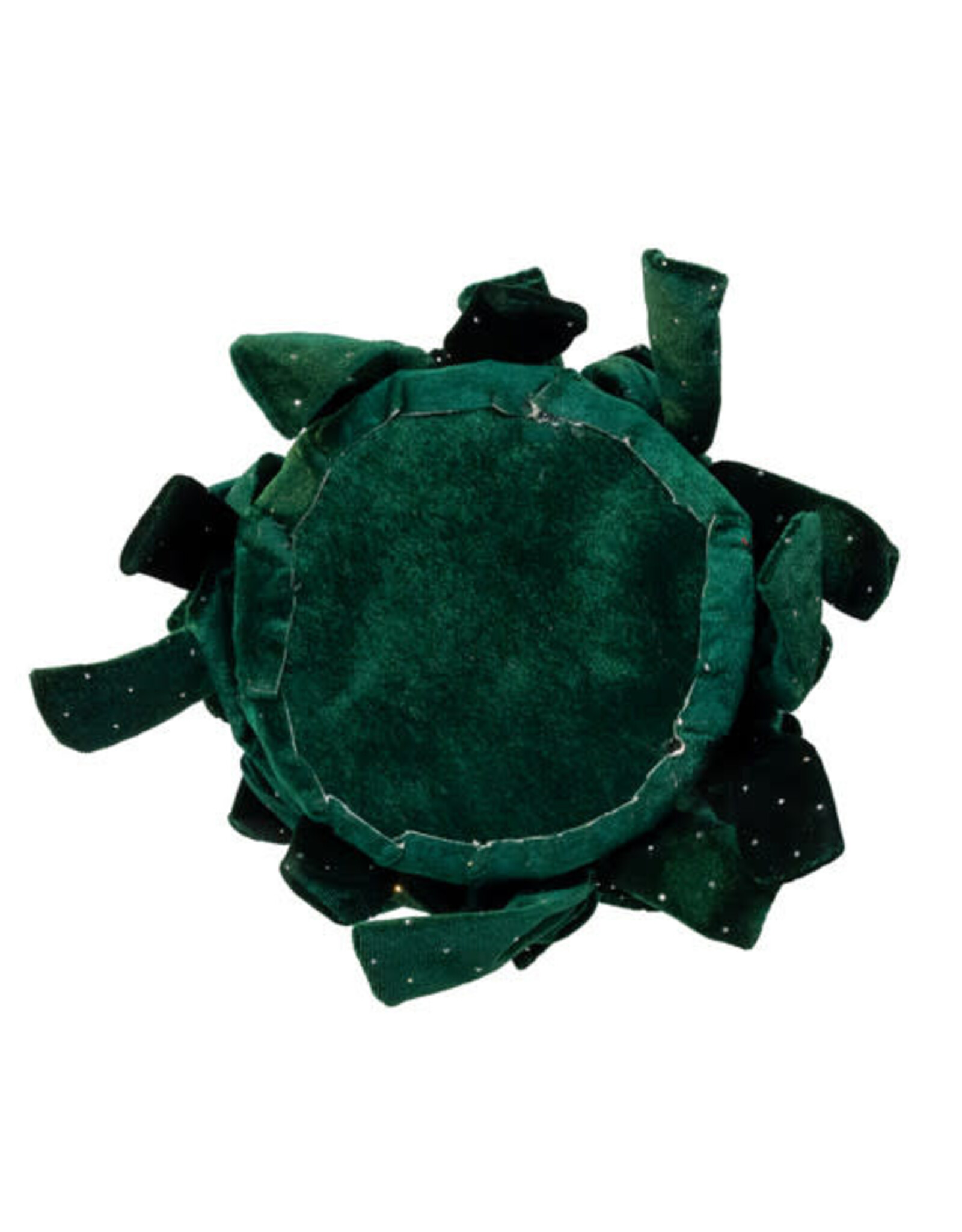 Kurt Adler Bow Tree w Diamond Gemstones 15 Inch Dark Green