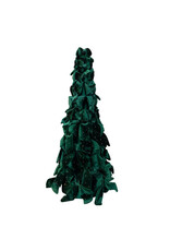 Kurt Adler Bow Tree w Diamond Gemstones 15 Inch Dark Green