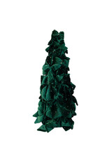 Kurt Adler Bow Tree w Diamond Gemstones 15 Inch Dark Green