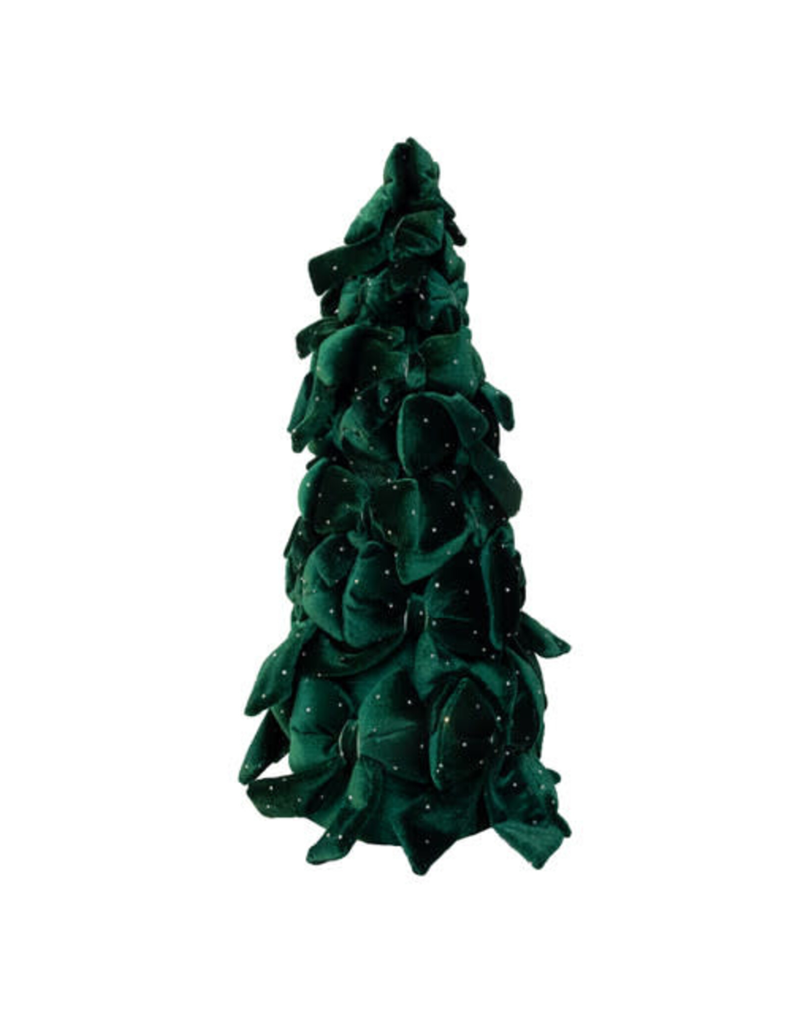 Kurt Adler Bow Tree w Diamond Gemstones 15 Inch Dark Green