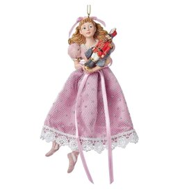 Kurt Adler Nutcracker Ballet Clara Ballerina w Nutcracker Ornament