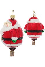 Kurt Adler Nobel Gems Hot Air Balloon Glass Ornaments Set of 3 Assorted