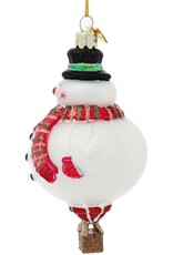 Kurt Adler Nobel Gems Hot Air Balloon Glass Ornaments Set of 3 Assorted