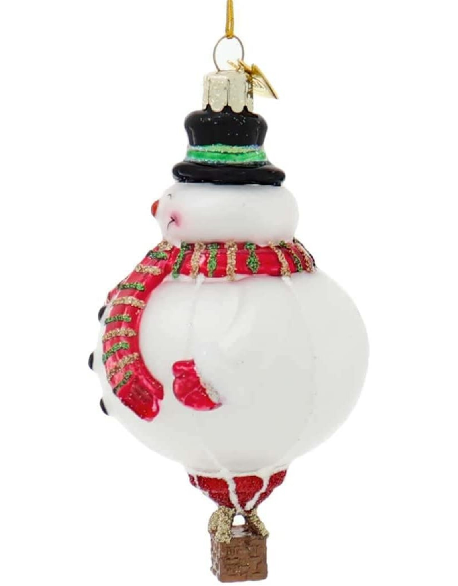Kurt Adler Nobel Gems Hot Air Balloon Glass Ornaments Set of 3 Assorted