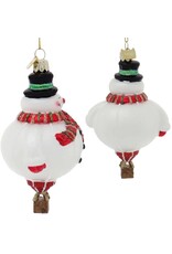 Kurt Adler Nobel Gems Hot Air Balloon Glass Ornaments Set of 3 Assorted