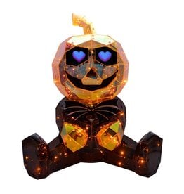 Kurt Adler Halloween Prismatic Decor LED 18H Pumpkin Man W LCD Eyes