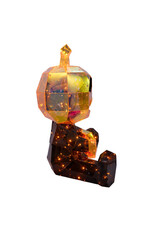 Kurt Adler Halloween Prismatic Decor LED 18H Pumpkin Man W LCD Eyes
