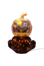 Kurt Adler Halloween Prismatic Decor LED 18H Pumpkin Man W LCD Eyes