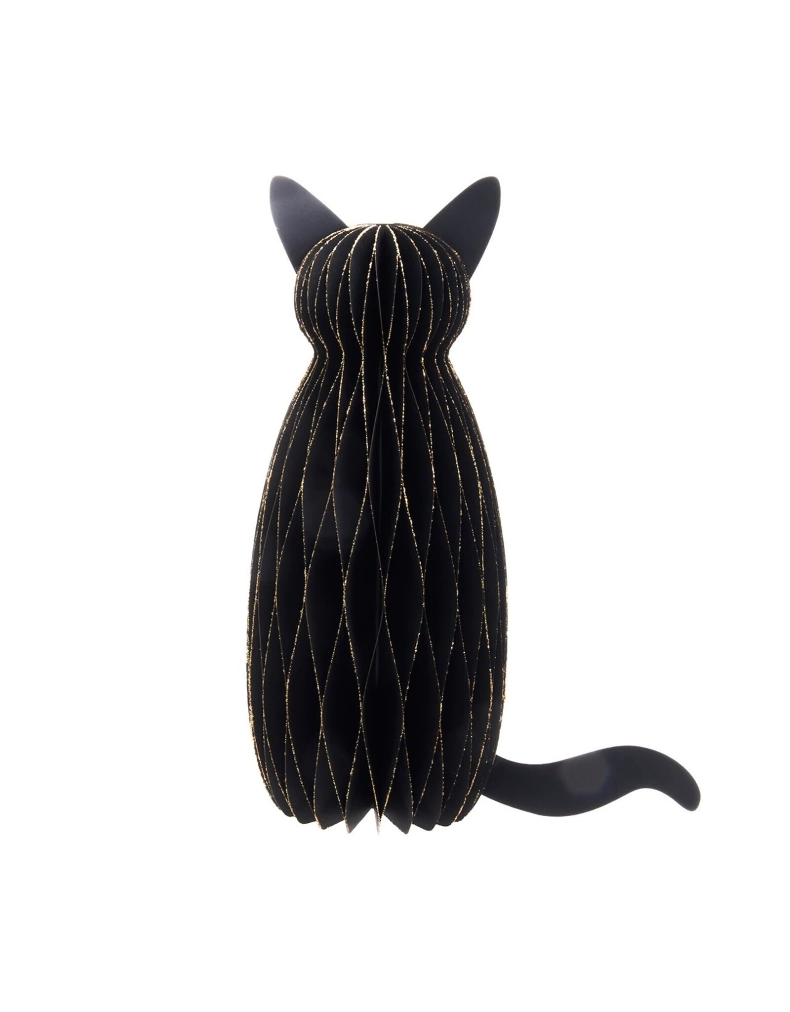 Kurt Adler Halloween Black Cat Paper Honeycomb 10 Inch Table Piece