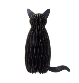 Kurt Adler Halloween Black Cat Paper Honeycomb 10 Inch Table Piece