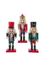 Kurt Adler Red Green and Blue Nutcrackers Set 5.9 Inch 3 Assorted