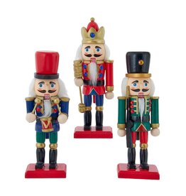 Kurt Adler Red Green and Blue Nutcrackers Set 5.9 Inch 3 Assorted