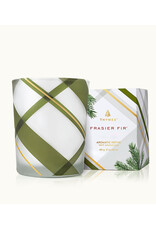 Frasier Fir Votive Candle Frosted Plaid 2 Oz