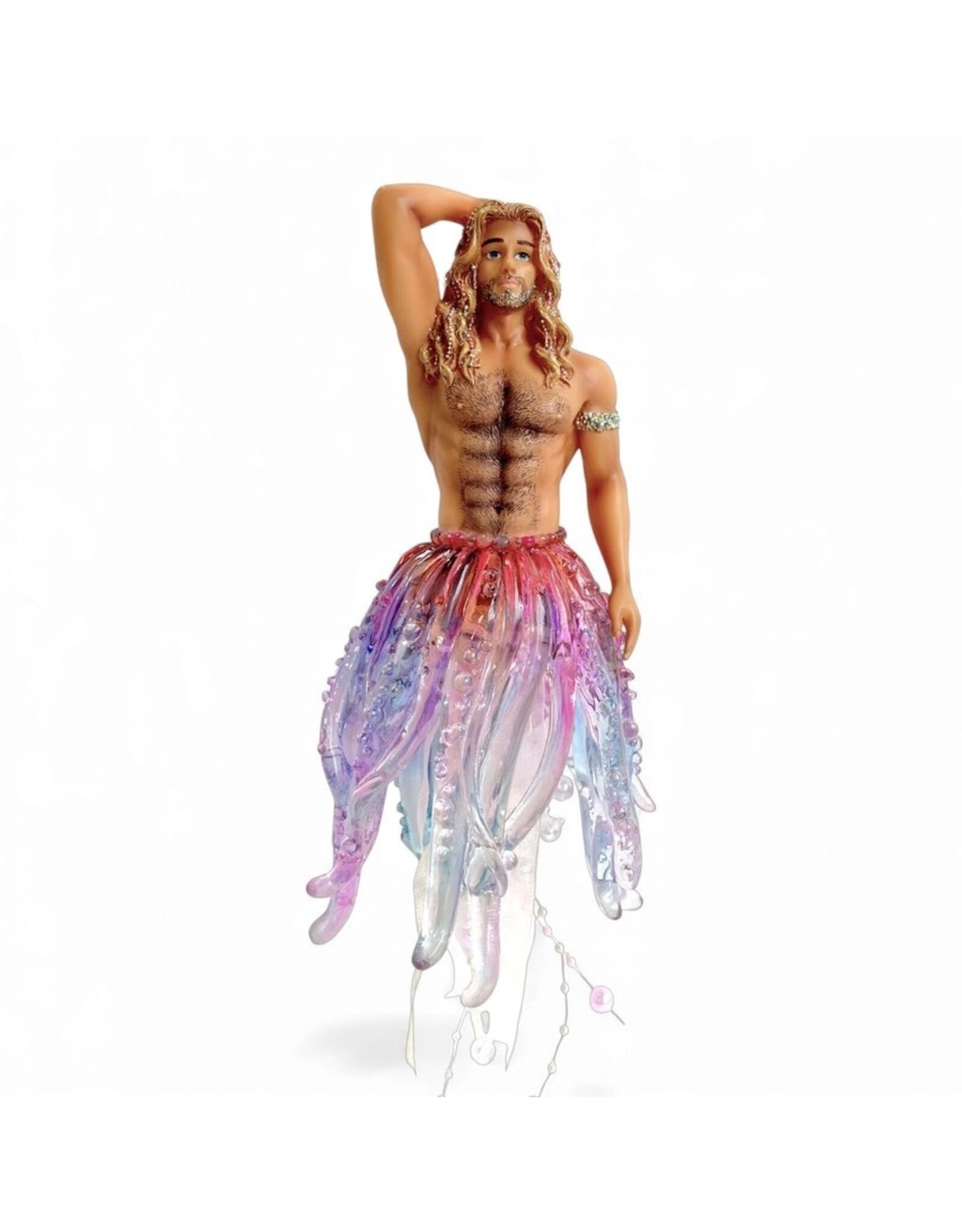December Diamonds Testy Tentacles Merman Ornament 7.5 Inch