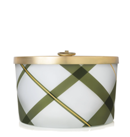 Frasier Fir Frosted Plaid Large Candle 18 Oz