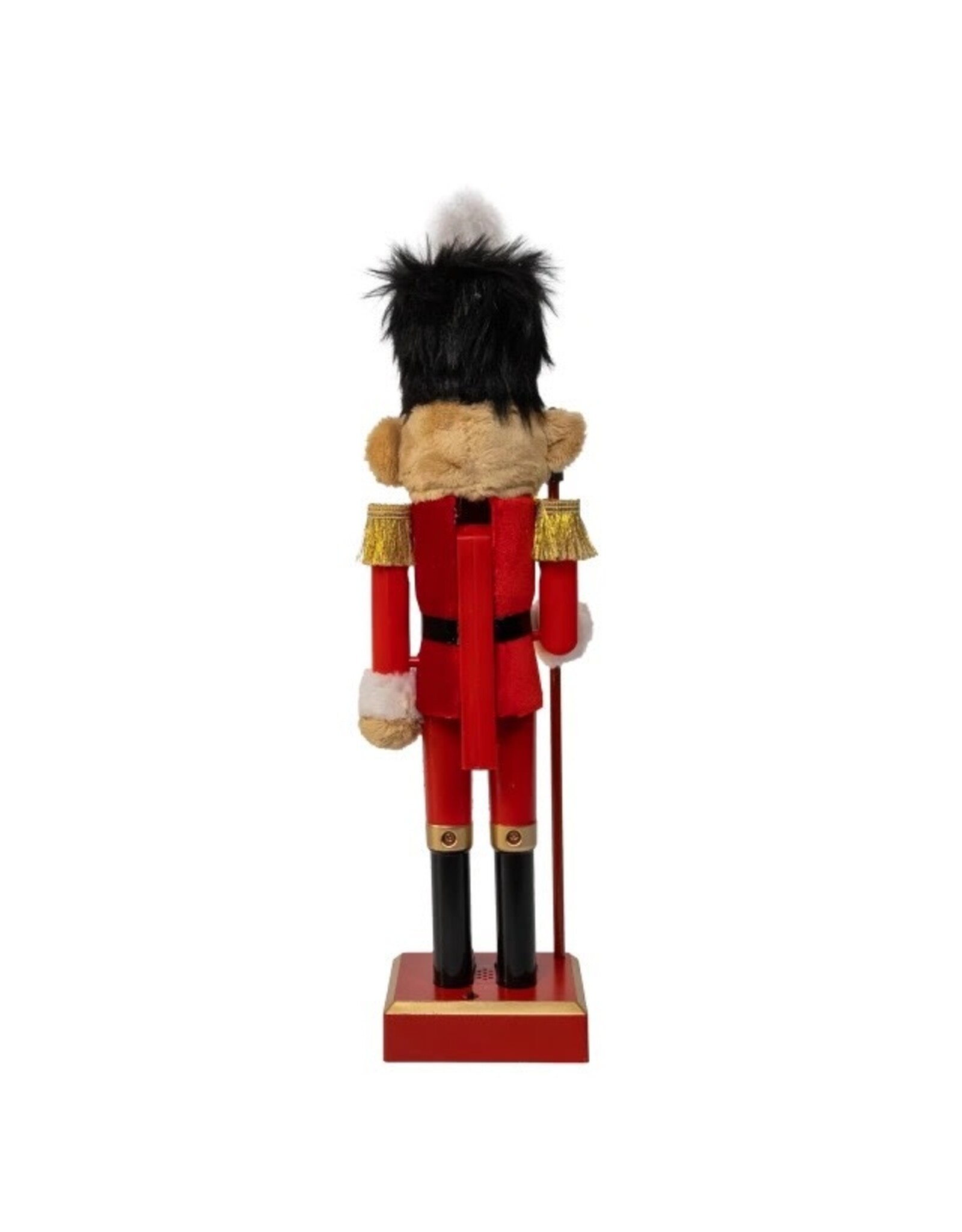 Kurt Adler Lighted Musical Bear Nutcracker 15" Battery Operated