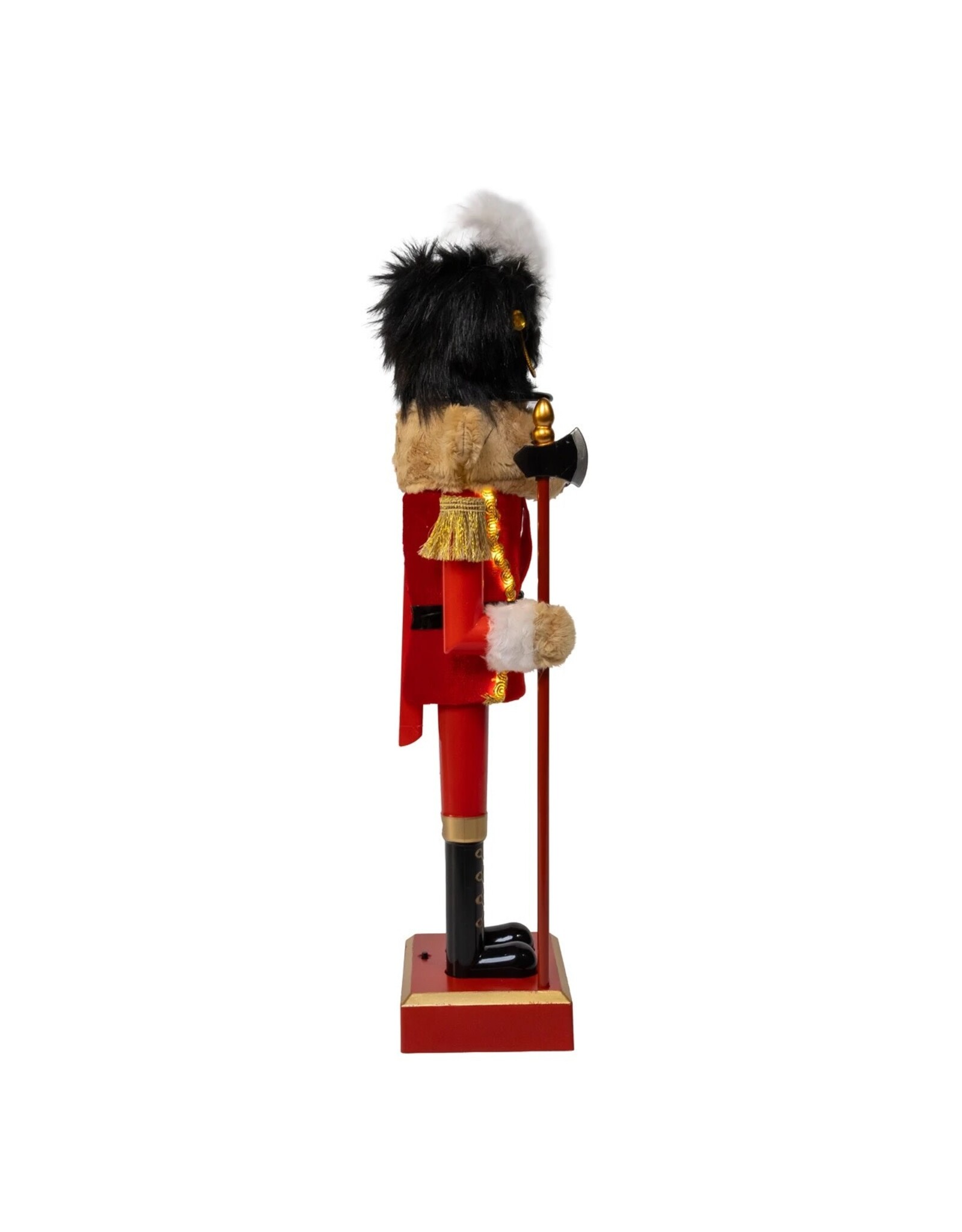 Kurt Adler Lighted Musical Bear Nutcracker 15" Battery Operated