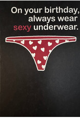 Recycled Paper Greetings Birthday Card Humorous Funny | Wear Sexy Underwear