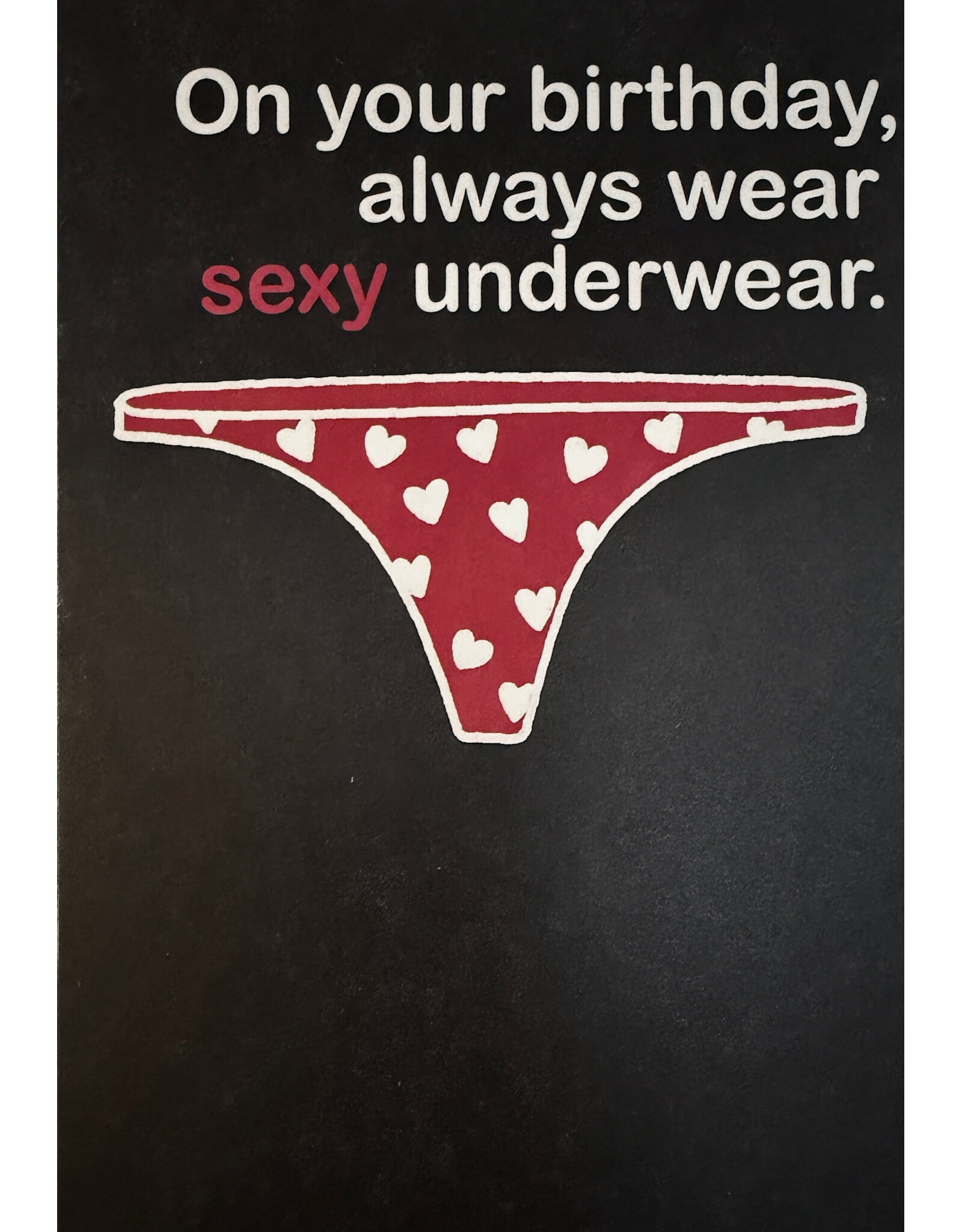 Recycled Paper Greetings Birthday Card Humorous Funny | Wear Sexy Underwear