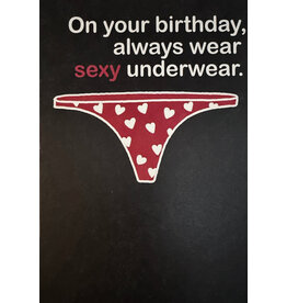 Recycled Paper Greetings Birthday Card Humorous Funny | Wear Sexy Underwear