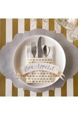 Hester & Cook French Frame Die-cut Placemats 12ct Metallic Silver