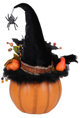 Karen Didion Halloween Lighted Fiber Optic Pumpkin 22 Inch Collectible