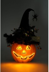 Karen Didion Halloween Lighted Fiber Optic Pumpkin 22 Inch Collectible
