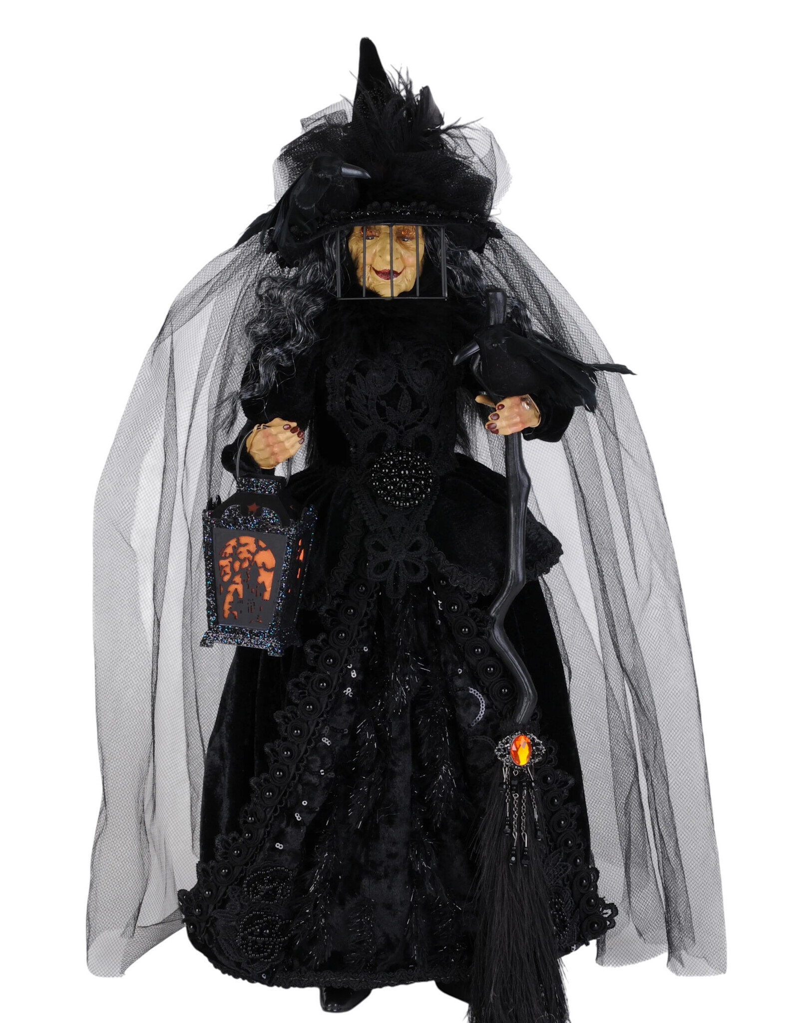 Karen Didion Halloween Witch Lighted Enchantress of Midnight Witch